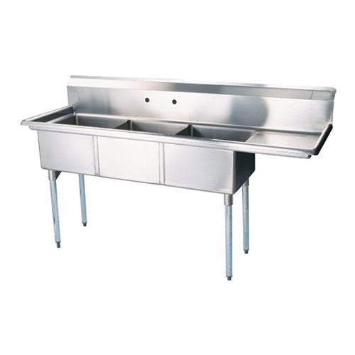 Thorinox TTS-2424-RDW 24" x 24" Triple Dishwasher Sink
