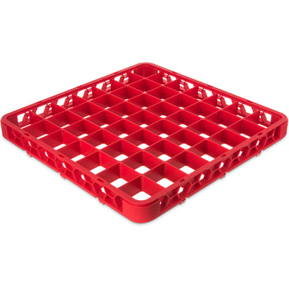 Carlisle RE49C05 Red 49-Compartment Polypropylene OptiClean Divided Glass Rack Extender 1.78"