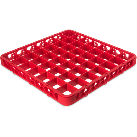 Carlisle RE49C05 Red 49-Compartment Polypropylene OptiClean Divided Glass Rack Extender 1.78"