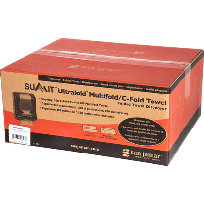 San Jamar T1770WHCL White/Clear Plastic Ultrafold C/Multi Summit