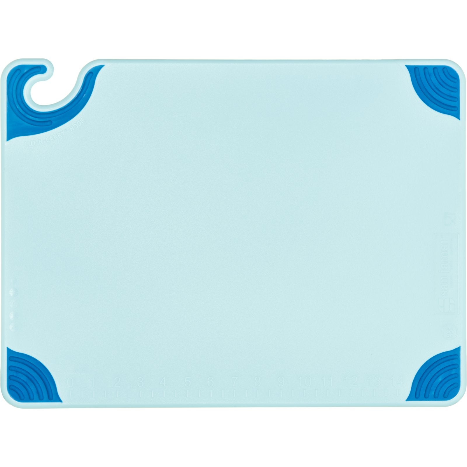 San Jamar CBG152012BL 15" x 20" x 0.5" Blue Saf-T-Grip Cutting Board