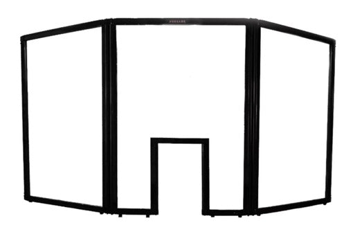 Omcan 46761 6'8" W X 3' H Clear Polycarbonate Countertop Screen with Window Cut out (W 8.25" X H 13.75")