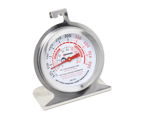 Omcan 47201 Oven Thermometer with Built-in Hanging Hook and Standing Panel