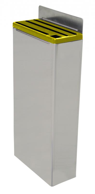 Omcan 12924 Extra Small Stainless Steel Knife Rack with Yellow Plastic Insert