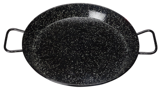 Winco CSPP-14E 14-1/8" Enameled Carbon Steel (Spain) Paella Pan