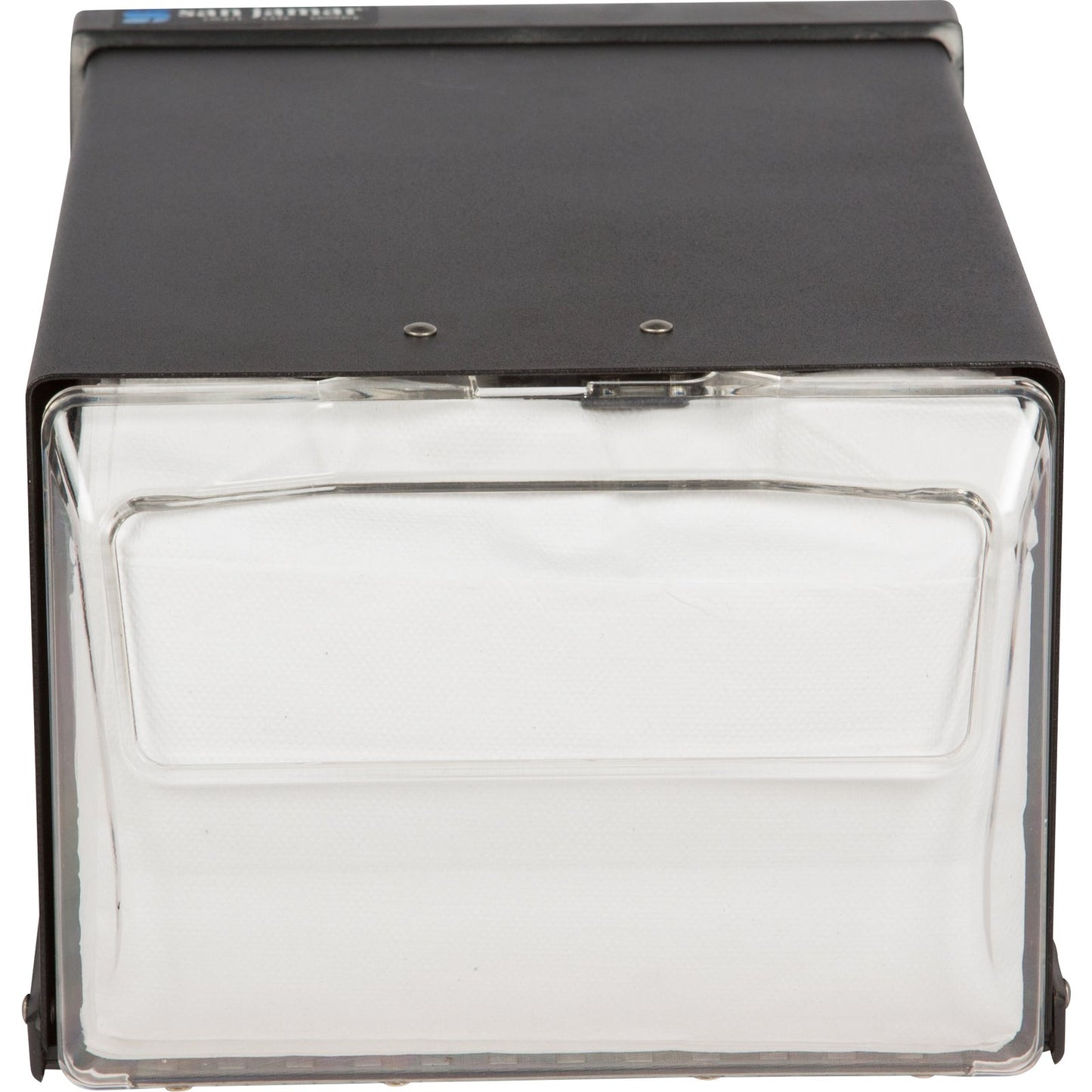 Carlisle H3001CLBK 300 Napkin Clear/Black Polycarbonate Countertop Classic Napkin Dispenser, Fullfold