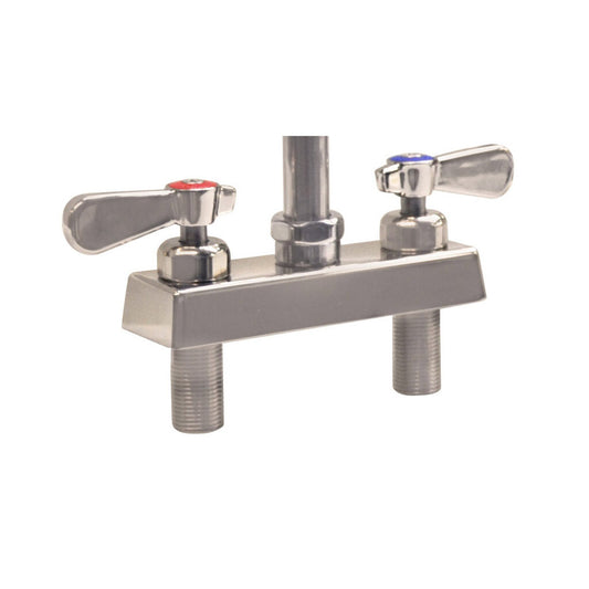 BK Resources EVO-4DM-XX Stainless Steel Evolution 4" Deck Mount Faucet, Less Spout Body Only