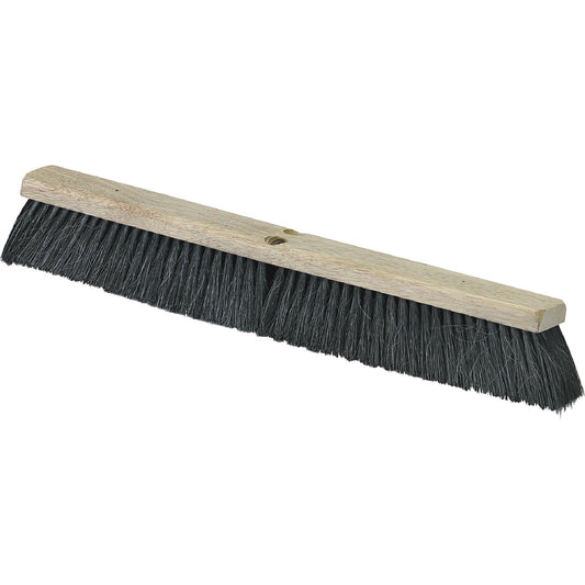 Carlisle 4504103 24" Flo-Pac Hardwood Push Broom Head with Black Blended Horsehair Bristle