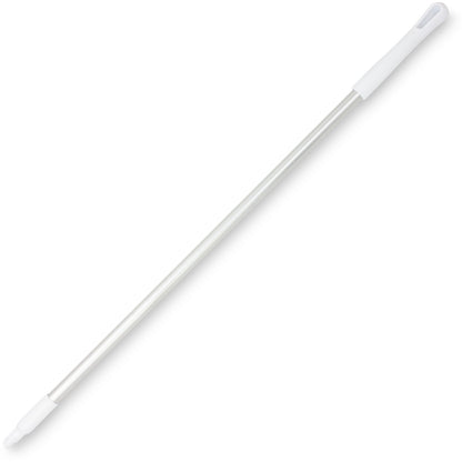 Carlisle 40216EC02 48" White Natural Aluminum Handle with Color-Coded Tip and Hang Up Cap