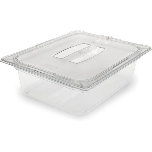 Carlisle 10221B07 1/2 Size Clear Polycarbonate StorPlus Food Pan, 4" Deep