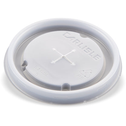 Carlisle 5109L30 Translucent Disposable Lid Fits for Stackable 5109 9.5 oz Tumbler (1000/cs)