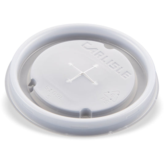 Carlisle 5109L30 Translucent Disposable Lid Fits for Stackable 5109 9.5 oz Tumbler (1000/cs)