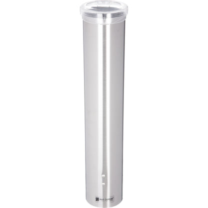San Jamar C4150SS Small Stainless Steel Pull-Type Water Cup Dispenser