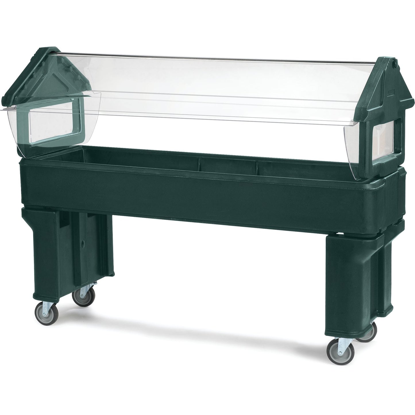 Carlisle 660608 6' x 2' x 4.2' Forest Green Six Star Portable Food Bar with Legs