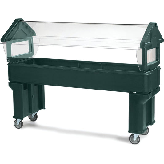 Carlisle 660608 6' x 2' x 4.2' Forest Green Six Star Portable Food Bar with Legs