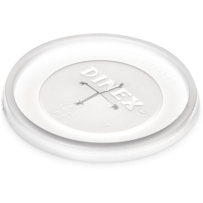 Dinex DX1191ST8714 Translucent Disposable Lid with Straw Slot fits 6 oz Louis & 8 oz Textured Tumblers (1000/cs)
