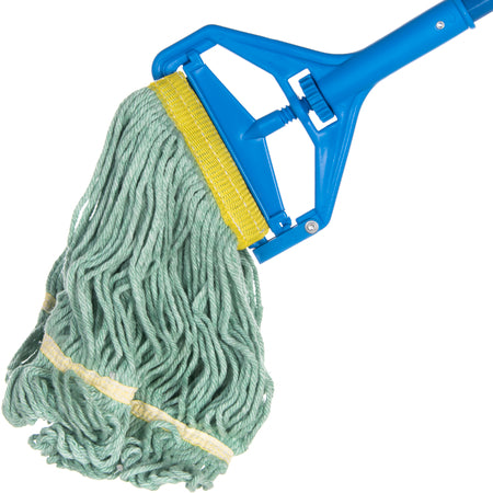 Carlisle 369472B09 Small Green Synthetic/Cotton Blend Flo-Pac Looped-End Mop With Yellow Band