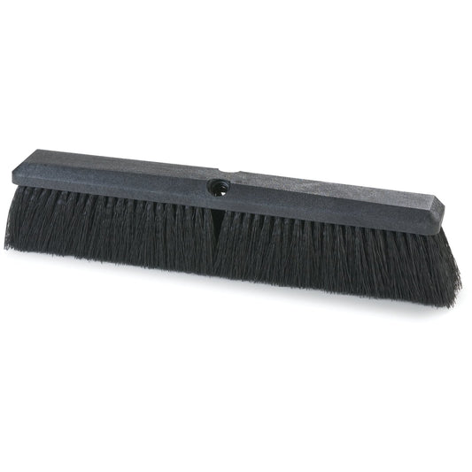 Carlisle 362208P1803 18" Flo-Pac Plastic Push Broom Head with Black Polypropylene Bristle