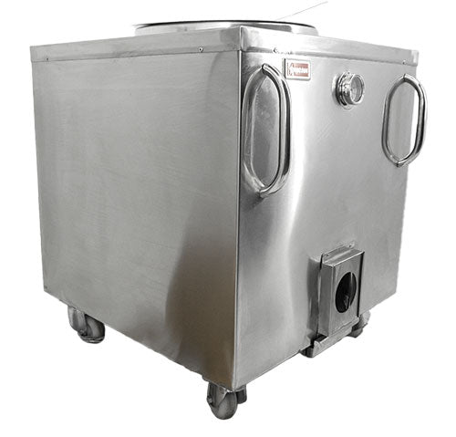 Omcan 47442 34" x 34" Stainless Steel Charcoal Tandoor Clay Oven