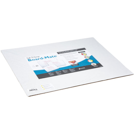 San Jamar CBM1622 16" x 22" White Saf-T-Grip Cutting Board Mate