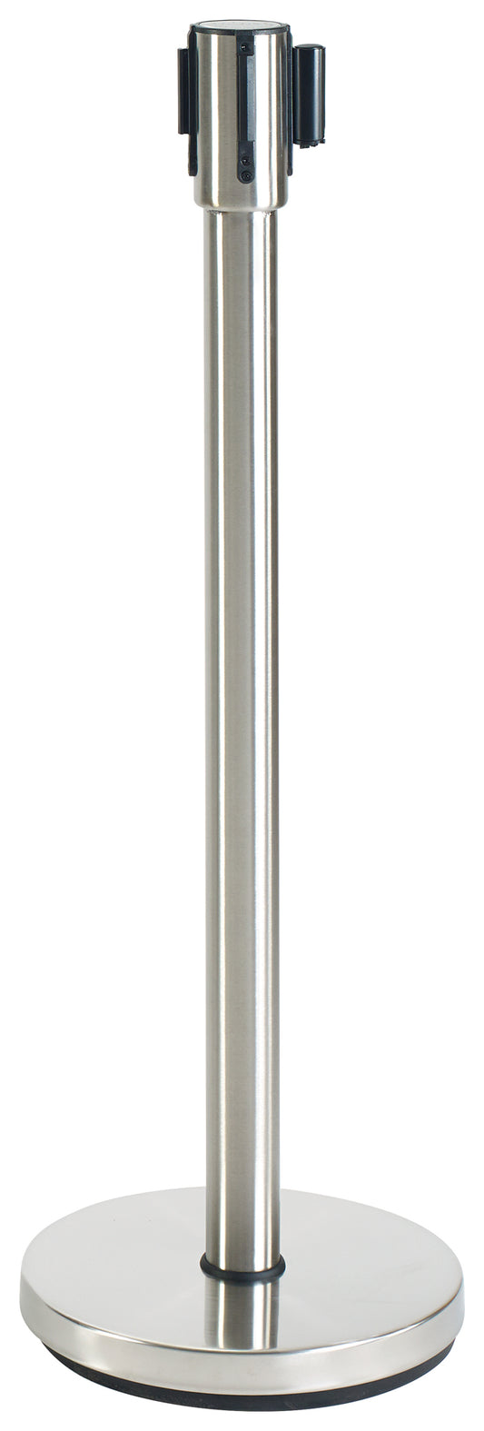 Winco CGS-38S 34" Stainless Steel Stanchion Post, 6-1/2' Retractable Belt