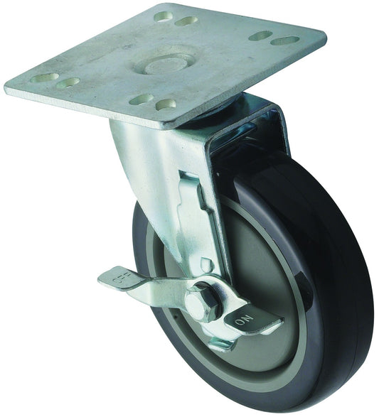 Winco CT-44B Caster w/Brake for 4" x 4" Universal Plate (2pcs)