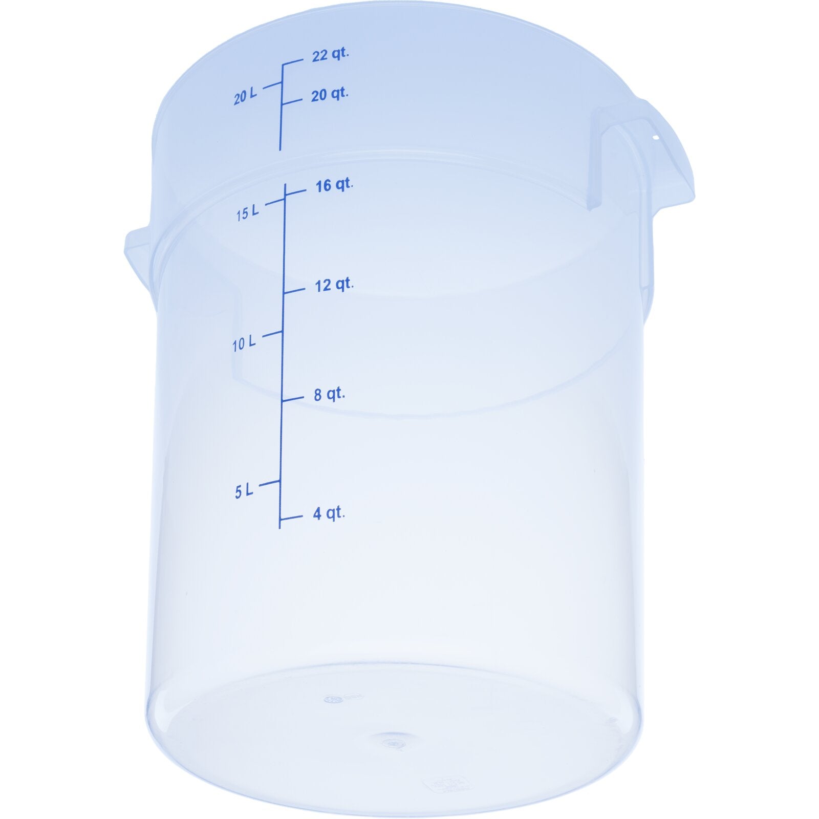 Carlisle 1096930 22 Qt Clear Round Polypropylene StorPlus Food Storage Container