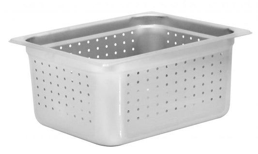 Omcan 85208 Half-size Stainless Steel 25-gauge Perforated Steam Table Pan - 6" Deep