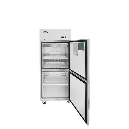 Atosa MBF8010GR Two-Divided Door Top Mount Reach-In Refrigerator