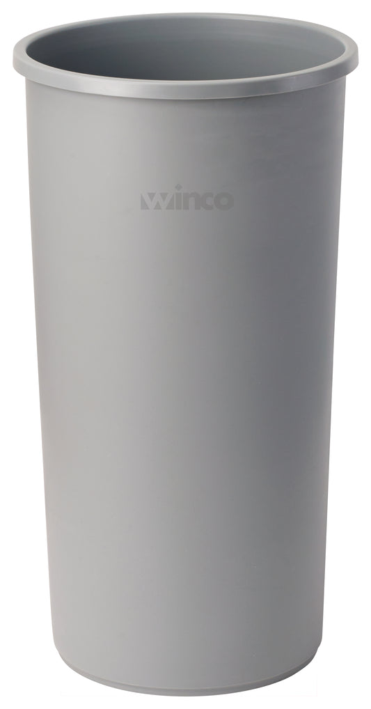Winco PTCR-22G 22 Gallon 16" Gray Tall Trash Can