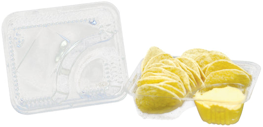 Winco 53021 5" x 6" Plastic Benchmark Nacho Trays (500 trays/pack)
