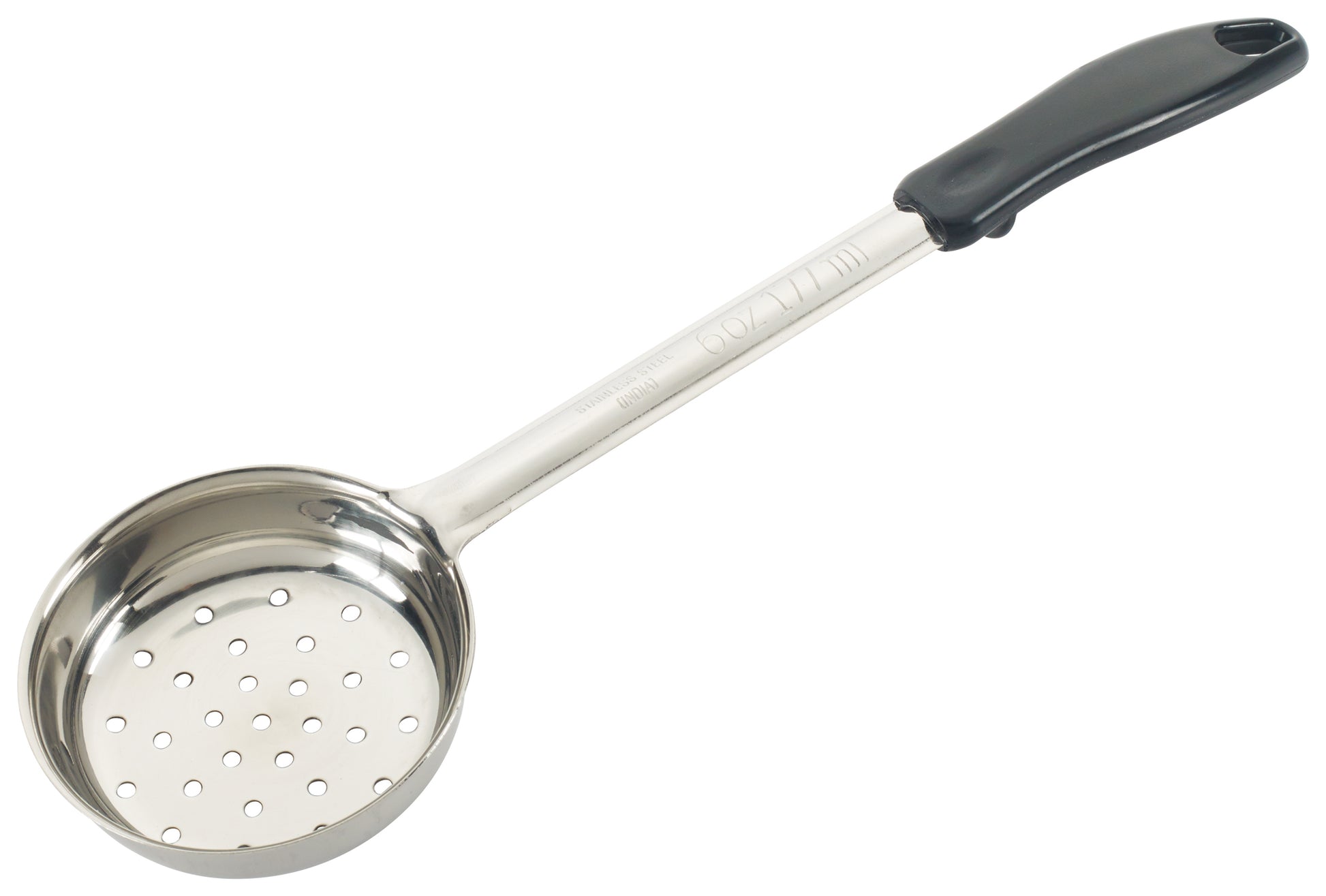 Winco FPP-6 6 oz. Black Stainless Steel Perforated Food Portioner