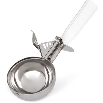 Carlisle 60300-6 4.7 oz #6 White 18-8 Stainless Steel Disher Scoop