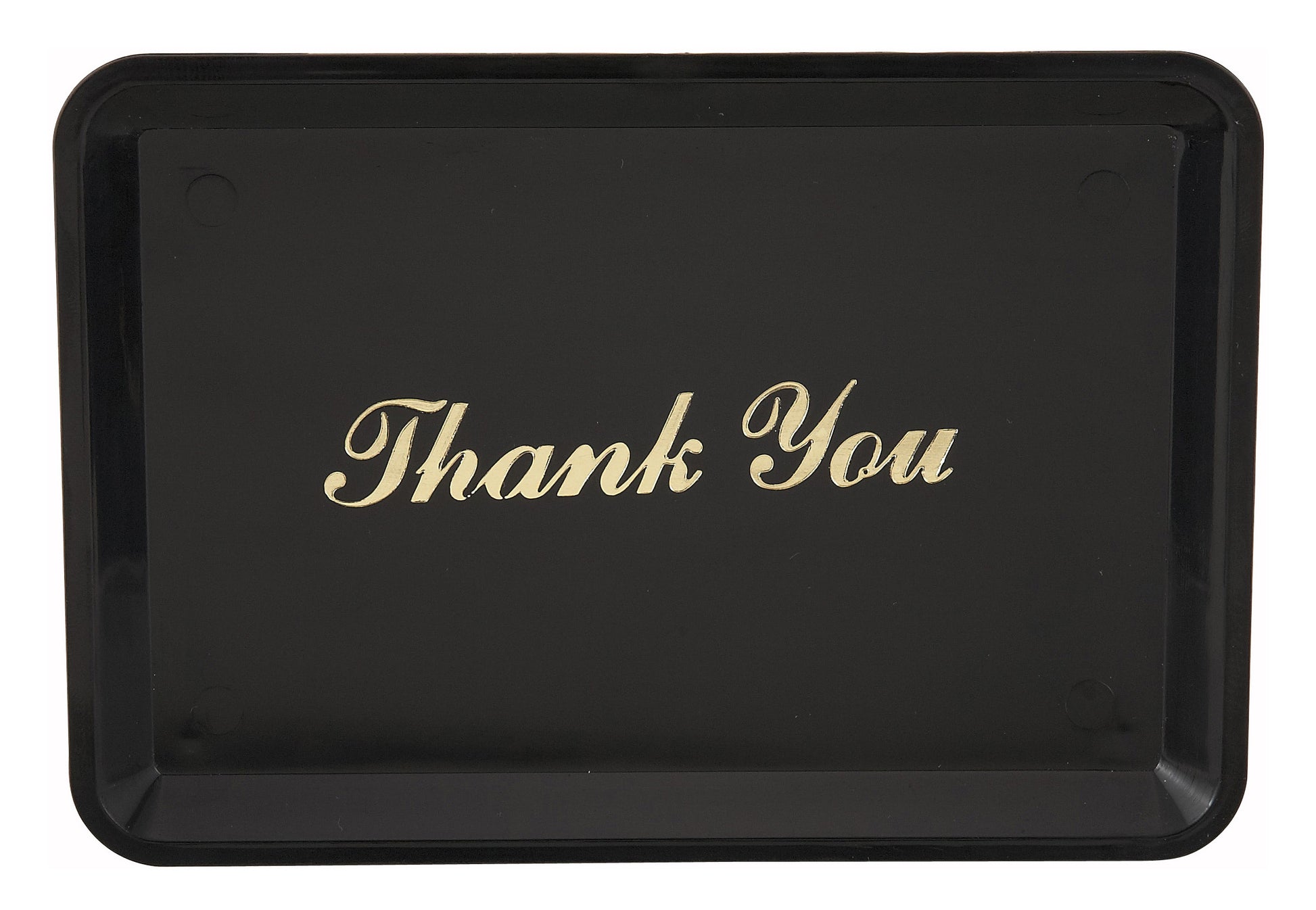 Winco TT-46 Tip Tray - "Thank You" Gold Imprint