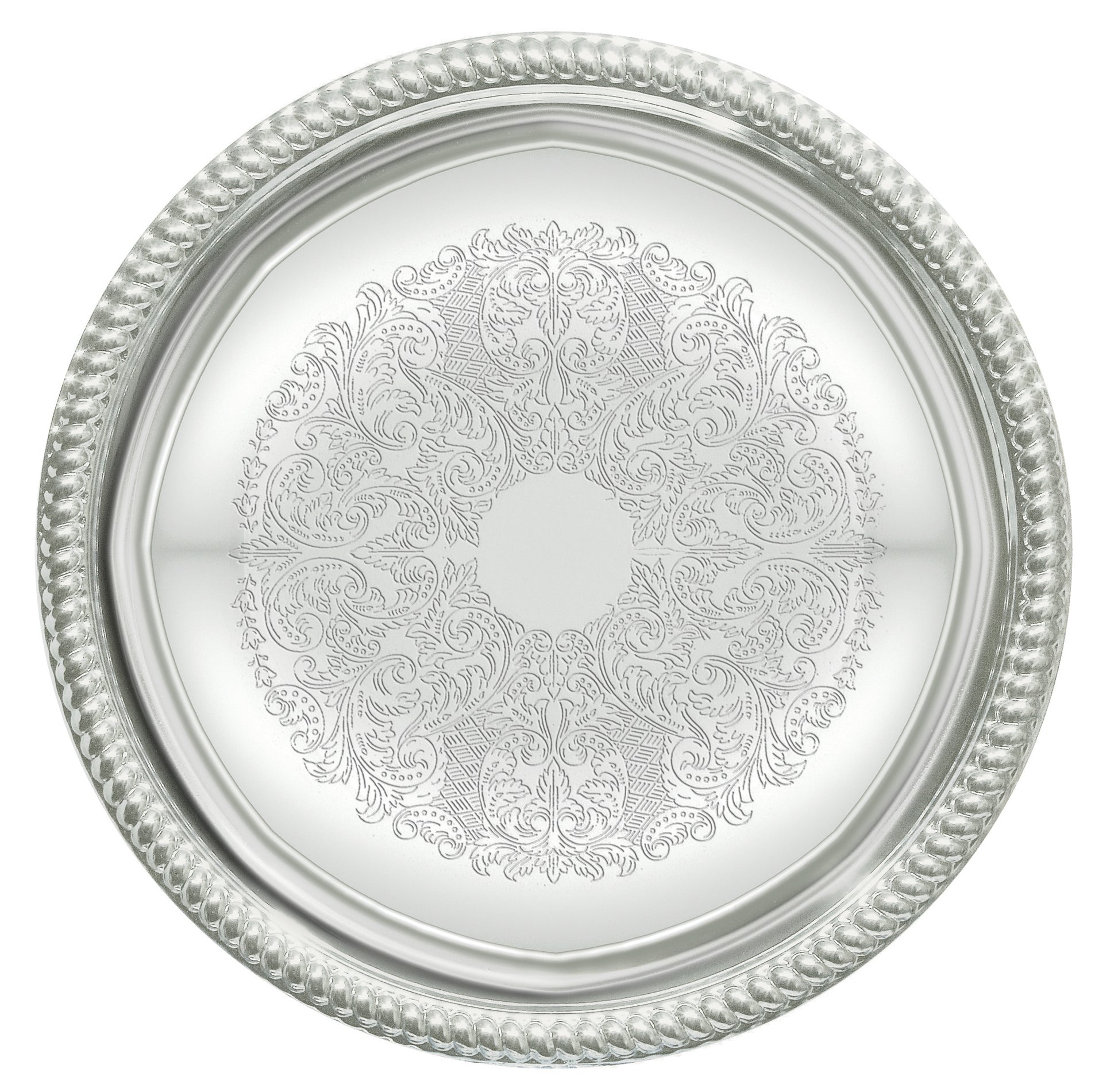 Winco CMT-14 14" Chrome-Plated Serving Tray