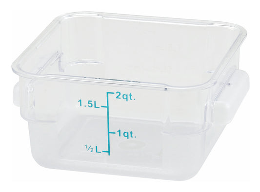Winco PCSC-2C 2 Qt. Clear Polycarbonate Storage Container