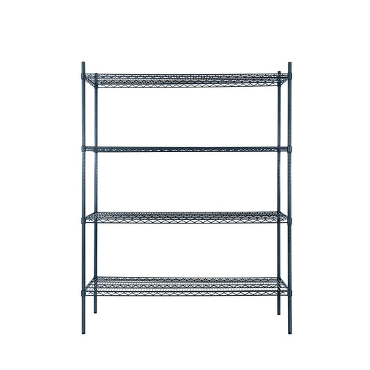Atosa MWSSE184886 18"x48" Slate Gray 5-Shelf Epoxy Shelving Unit with 86" Post