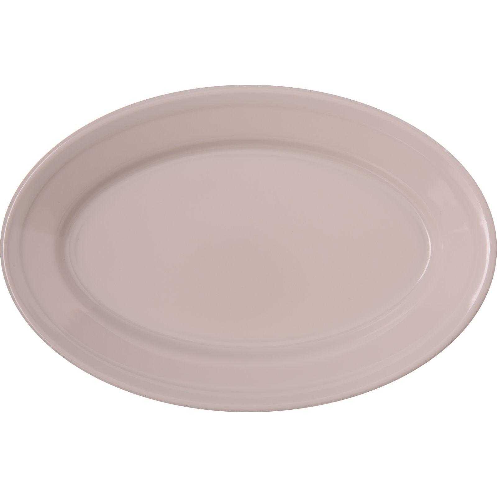Carlisle 4356342 9.25" x 6.25" Bone Dallas Ware Melamine Oval Platter Tray