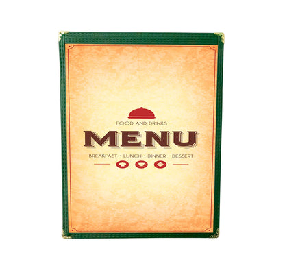 Omcan 39791 9 1/2" x 11 3/4" Green Single Menu Holder