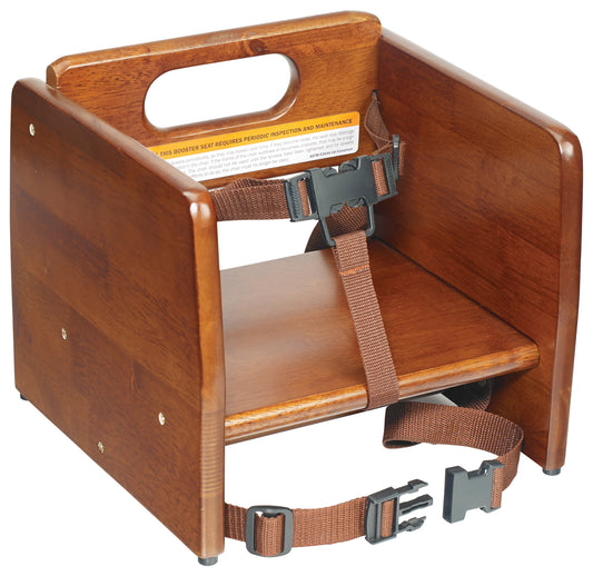 Winco CHB-704 Walnut Wooden Booster Seat