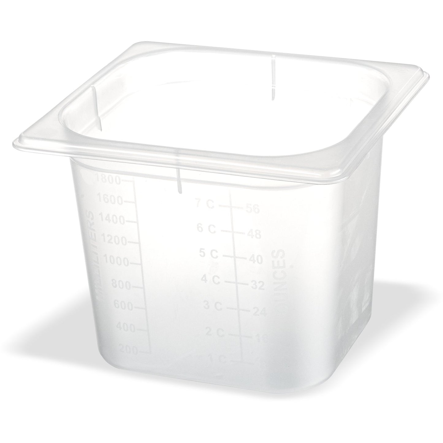 San Jamar MP16 1/6 Size Translucent Polypropylene Mod Pan Food Pan with Lid