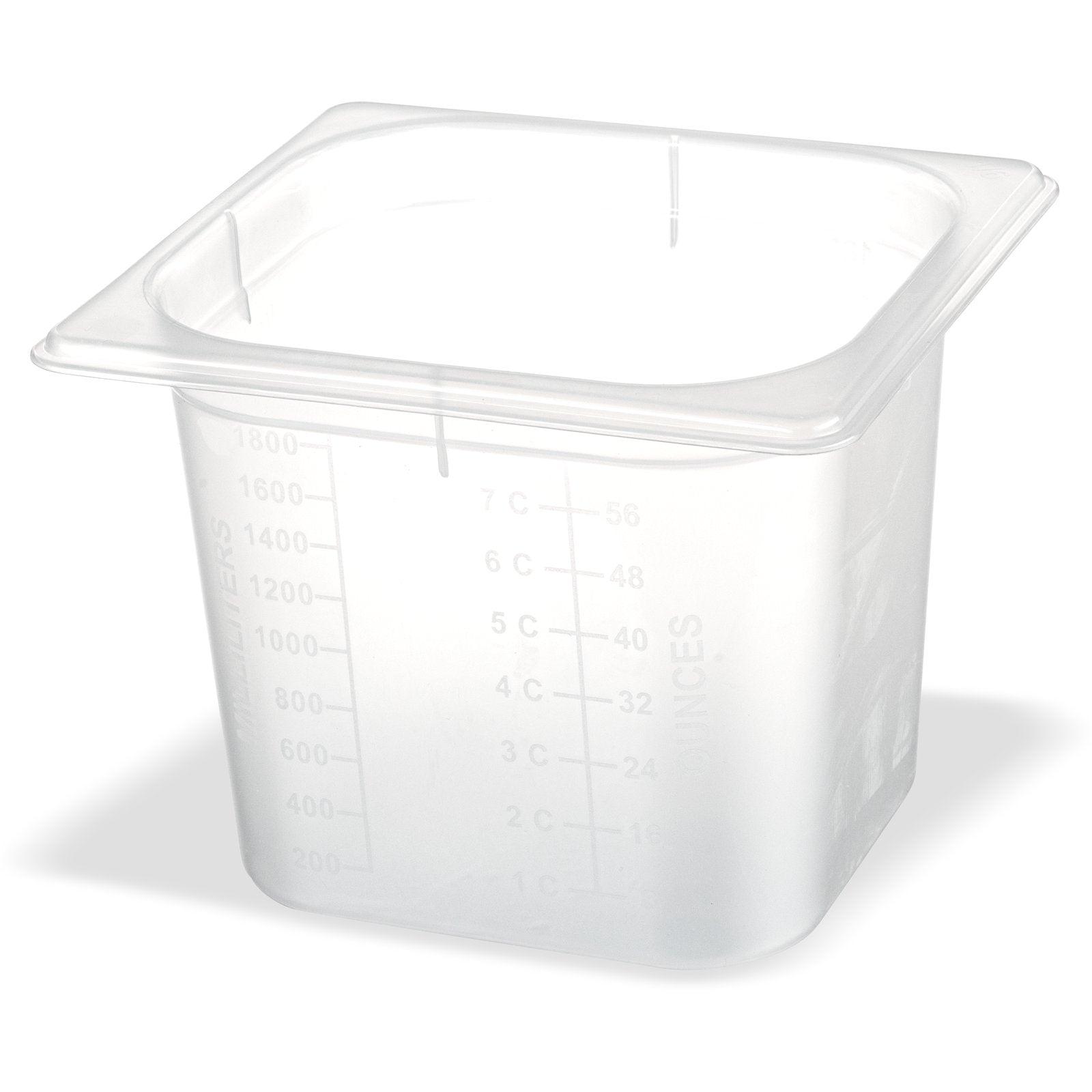 San Jamar MP16 1/6 Size Translucent Polypropylene Mod Pan Food Pan with Lid