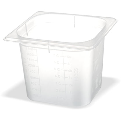 San Jamar MP16 1/6 Size Translucent Polypropylene Mod Pan Food Pan with Lid