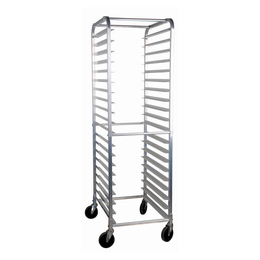 Omcan 28351 Aluminum Heavy-Duty Curved Top Bun Pan Rack with 20 slides and 3" spacing