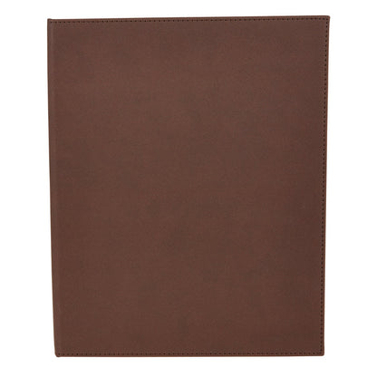 Winco LMF-814BN Brown Four-Views (Booklet) Menu Cover For 8-1/2 X 14" Inserts