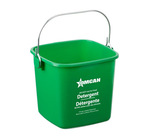 Omcan 81020 6 Qt Green Cleaning Pail For Detergent