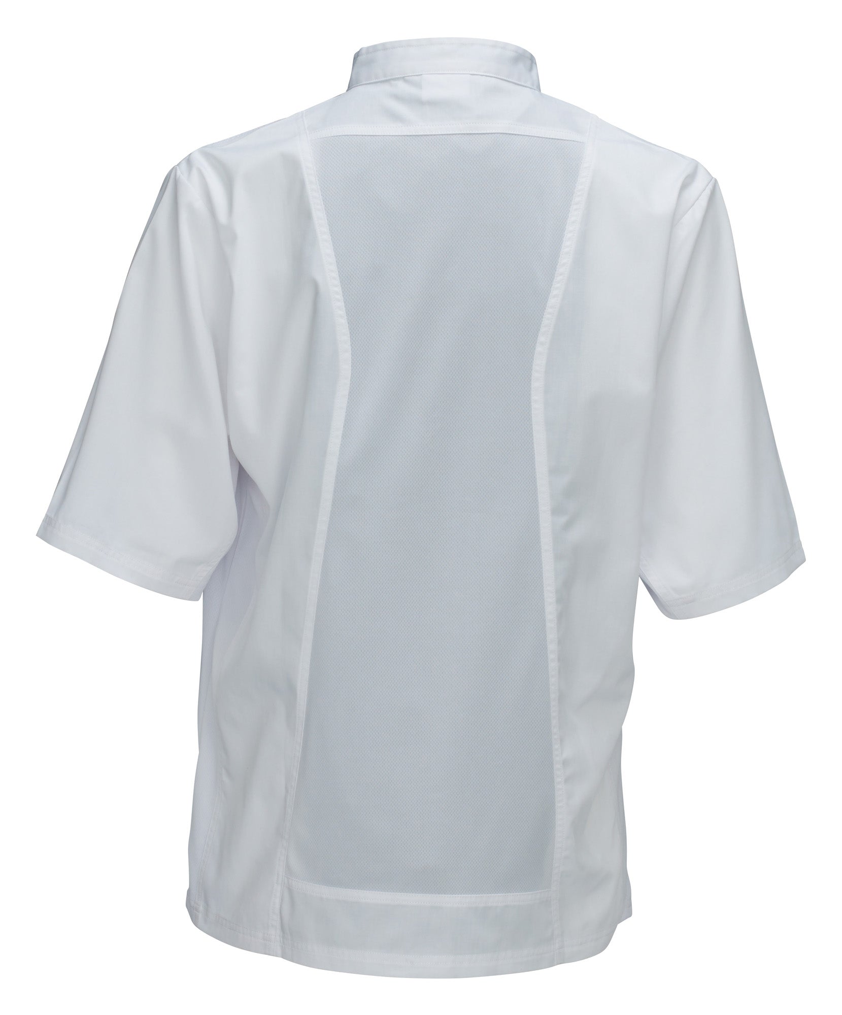 Winco UNF-9WXL Extra Large White Ventilated Cook Shirt, Short Sleeve