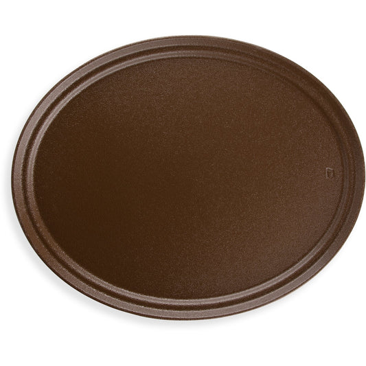 Carlisle 2500GR2076 24" x 19" Brown Oval Griptite 2 Tray
