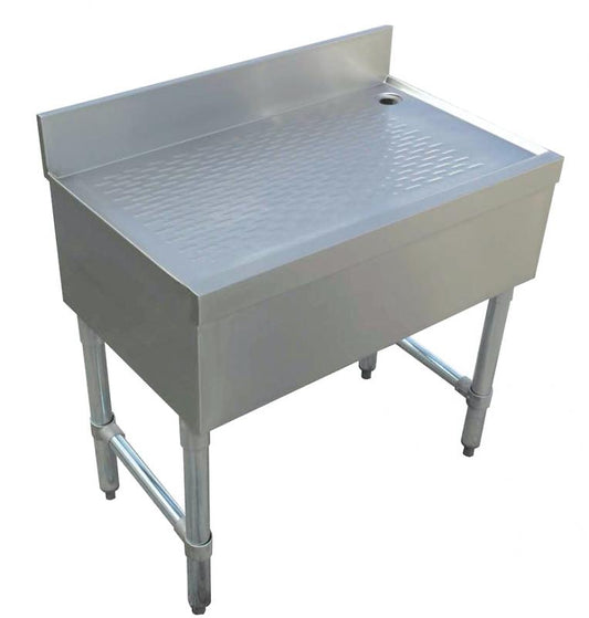 Omcan 43472 18-gauge 304 Stainless Steel Bar Drainboard