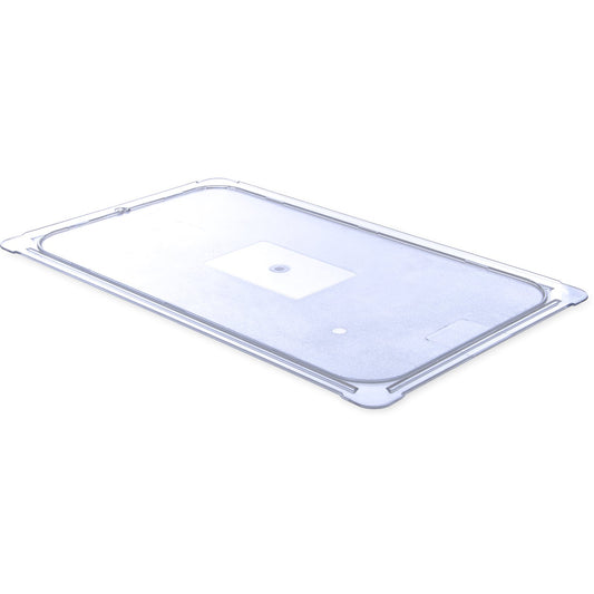 Carlisle 10216U07 Full-Size Clear Polycarbonate StorPlus Flat Universal Lid